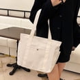 thumbnail image 5 of Wowcloth Women's Casual Large Capacity Tote Canvas Bag with Lining, Versatile Bohemian Style for Commute, Work and Outing in Spring and Summer, 5 of 9