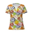 thumbnail image 4 of Wukai Balls Casual V-Neck Graphic Tees for Women: Lightweight and Breathable Summer Tops with Stylish Design-XX-Large, 4 of 8