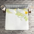 thumbnail image 2 of Ambesonne Flower Quilted Coverlet 3 Pcs, Daisies Sun Like Art Print, King Size, White and Yellow, 2 of 2