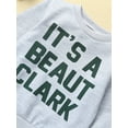 thumbnail image 5 of Kids Toddler Baby Girl Fall Clothes It's a Beaut Clark Letters Print Pullover Sweatshirt Winter Warm Sweater Tops, 5 of 8