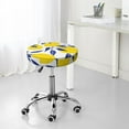thumbnail image 7 of Bingfone14 Inch Padded Round Bar Stool Cover Cushion With Elastic Fabric Round Chair Seat - Tropical Lemon, 7 of 7