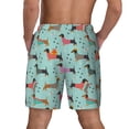 thumbnail image 2 of Lsque Mens Swim Trunks Christmas Dachshund Pattern - Bathing Suit Compression Liner - Beach Swim Shorts Swimwear - (S-3XL) - Stretch Quick Dry -Large, 2 of 9