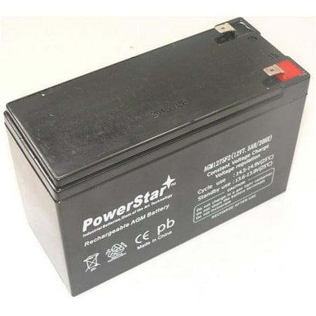 PowerStar AGM1275F2-57 12V, 7.5Ah Sealed Lead Acid For 385ci Portable Fish