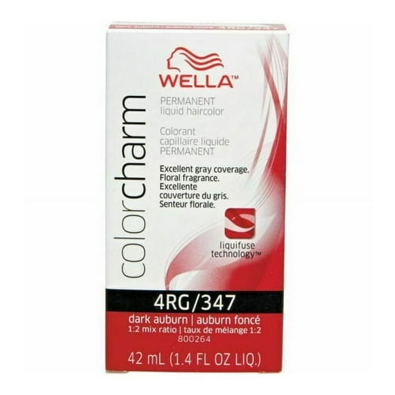 Wella Color Charm Liquid Haircolor, 347/4Rg Dark Auburn, 1.4 Oz, 3 Pack