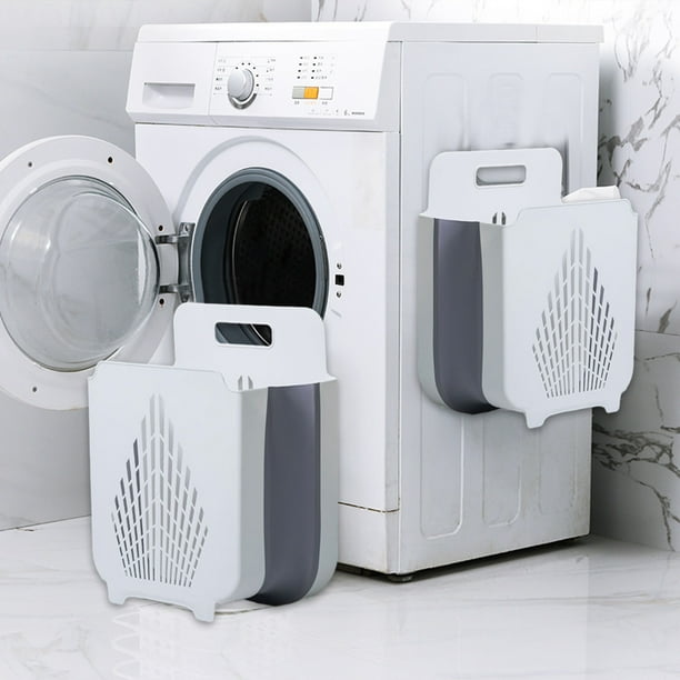 Cesto de ropa, cestas de lavandería plegables de pared, cesta de lavandería de plástico transpirable, cesta de almacenamiento, organizador de ropa, cesta de baño, apto para lavandería.