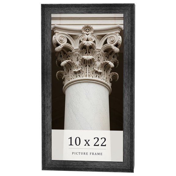 10x22 Frame Black Real Wood Picture Frame Width 1.5 inches | Interior Frame Depth 0.5 inches | Barn