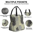 thumbnail image 3 of Boho Bohemia Pioneer Flower Art Drawstring Lunch Bag Women - Drawstring Lunch Bag Insulated for Work Office - Stain-Resistant Large Lunchbags for Women with Multi-Pockets, 3 of 6