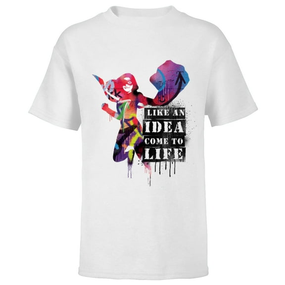 Marvel Ms. Marvel Like an Idea Come to Life - Short Sleeve T-Shirt for Kids - Customized-White