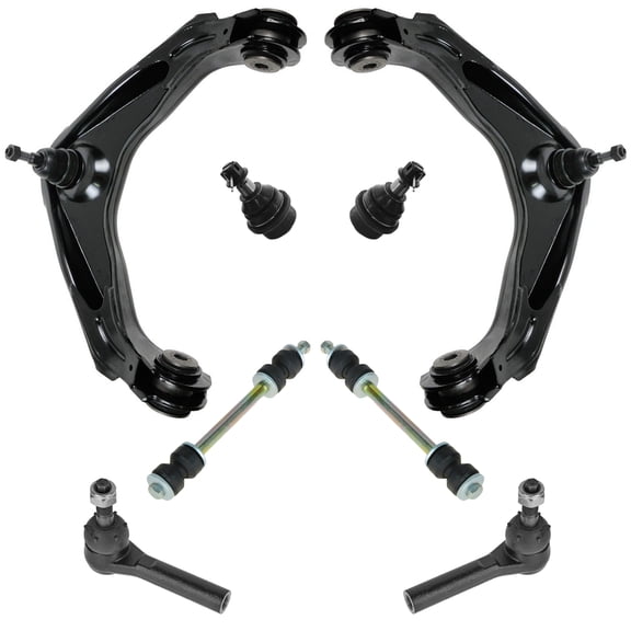 TRQ 8pc Steering Suspension Kit Control Arms Ball Joints Tie Rods Sway Bar Links PSA64922 Fits select: 2001-2010 CHEVROLET SILVERADO, 2001-2010 GMC SIERRA