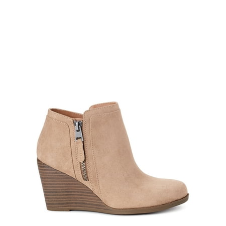 time and tru wedge booties