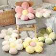 thumbnail image 5 of (Pink, 35x35cm) Chair cushions Flower shape, floor cushion comfortable seat cushion soft tatami cushion for kids garden, 5 of 5