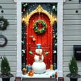thumbnail image 6 of Christmas Snowman Door Cover, Stretch Fabric Backdrop Door Porch Covers for Home Party Holidays Decoration, 6 of 6