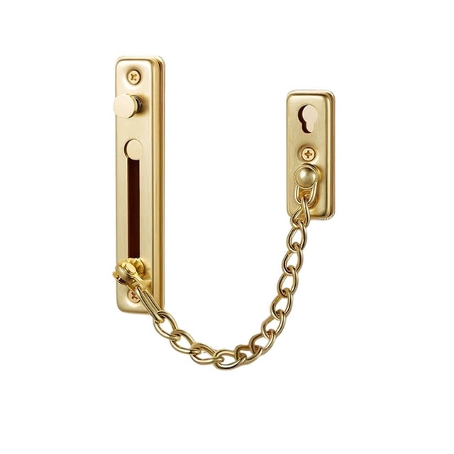 Security Door Sliding Chain Lock 304 Stainless Steel Security Anti-Theft Door Chain Latch Buckle ,Easy to Use