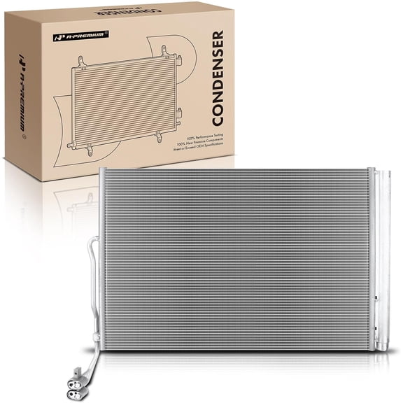 A-Premium Air Conditioning A/C Condenser Compatible with Porsche Cayenne 2011-2018 & Volkswagen Touareg 2011-2017, 3.0L 3.6L 4.8L, Replace# 3992, 95857311100