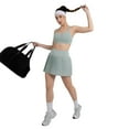 thumbnail image 3 of YITTY Active Women's Pleated Tennis Skirt with Built-in Short, Athleisure, 4-Way-Stretch, Sage Grey, XS, 3 of 7