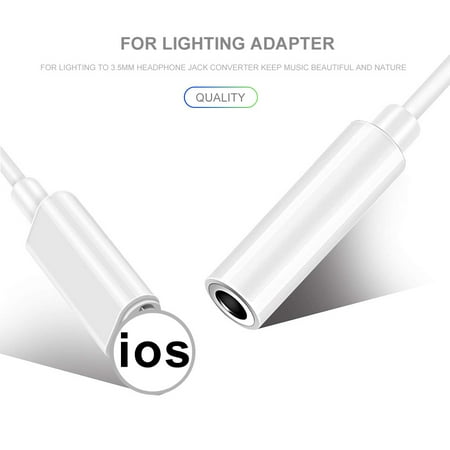 headphone adapter aux 5mm lightning cable jack male support call female phone