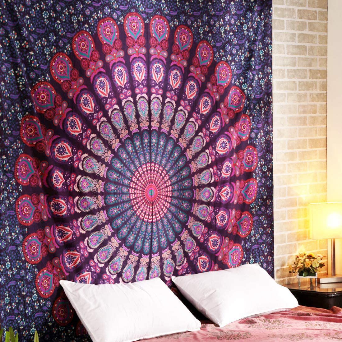 Indian Mandala Tapestry Bohemian Bedspead Beach Towel Yoga Mat Deco Wall Hanging 