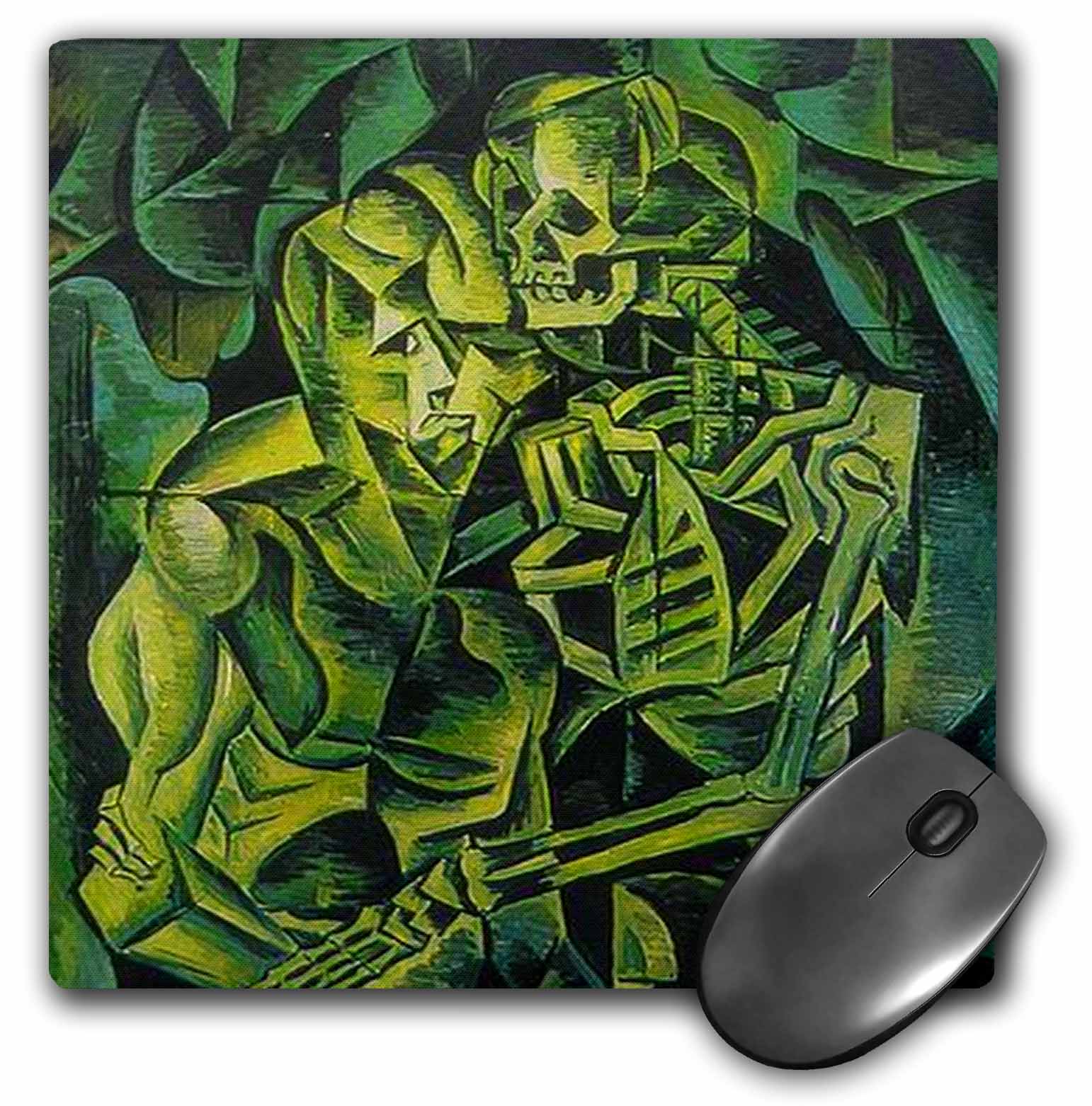 3dRose Halloween Skeleton, Mouse Pad, 8 by 8 inches