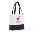 thumbnail image 6 of CafePress - 14Th Anniversary Couple - Two Tone, 100% Cotton, Zipper Tote Bag, 6 of 6