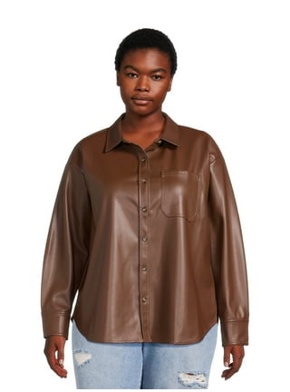Vintage brown y2k faux-leather - Gem