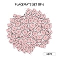 thumbnail image 2 of Placemats Set Of 4 / 6, Minimalist Cute Pink Pig Placemats For Dining Table Indoor/Outdoors Heat Resistant Washable Placemats 18" X 12", 2 of 8