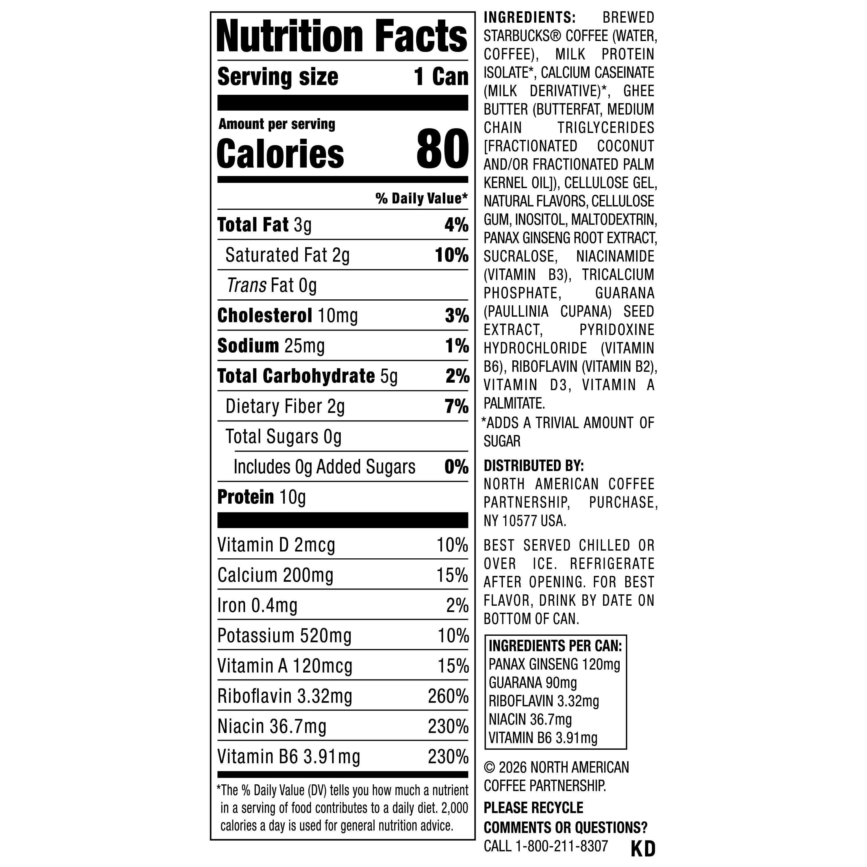 Starbucks Zero Sugar French Vanilla Doubleshot Coffee Energy Drink, 15 fl oz Cans, 12 pack​