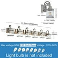thumbnail image 3 of MELUCEE 6-Light Brushed Nickel Bathroom Vanity Light with Clear Rectangular Glass Shades, 3 of 5