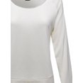 thumbnail image 3 of FashionOutfit Women's Solid Long Sleeves Wide Crew Neck Fashionable Sweatshirt, 3 of 3