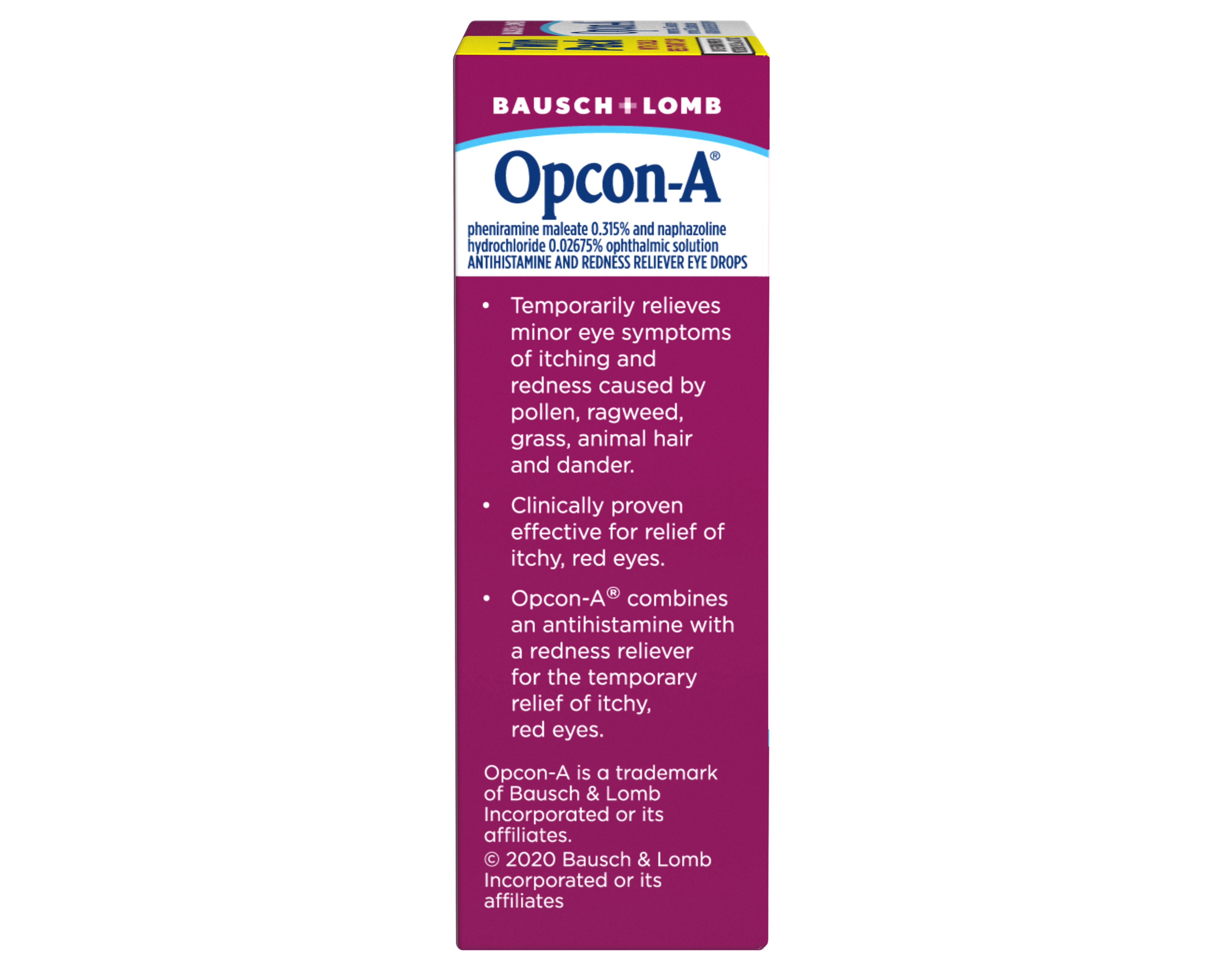 3 Pack - Opcon-A Eye Allergy Relief Drops–Antihistamine and Redness Reliever Eye Drops–from Bausch + Lomb – 0.5 FL OZ (15 mL) Twin Pack