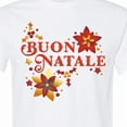 thumbnail image 4 of Inktastic Buon Natale Vintage Flowers and Holly T-Shirt, 4 of 5