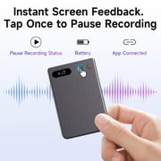 Soifcik AI Voice Recorder with GPT-4o Transcription & Summary, Magnetic Call Recorder for iPhone/Android, 64GB Audio Recorder, Free 600 Mins, App Control with Playback for Meetings & Lectures (Gray)