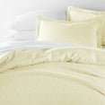 thumbnail image 4 of Noble Linens Ivory Wheatfield Pattern Duvet Set 3-Piece Duvet Cover Set, Full/Queen, 4 of 10