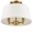 Burnished Brass, variant on (2 pack) Better Homes & Gardens 2-Light Flush Mount Satin Nickel with Bulbs