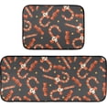 thumbnail image 7 of SKYSONIC Skull Candy Cane Kitchen Rugs 2 Pieces, Trick Or Treat Floor Mat Room Area Rug Washable Carpet Perfect for Living Room Bedroom Entryway, 7 of 7