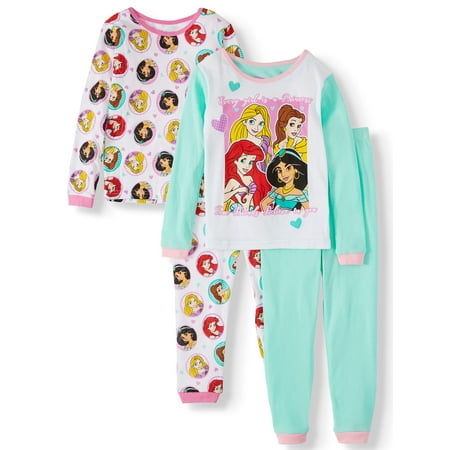Disney Princess 4-Piece Cotton Pajamas Set (Little Girls & Big Girl)