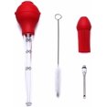 thumbnail image 1 of 1 Pieces/5 piecesTurkey Baster Syringe Heat Resistant Meat Baster Set with Cleaning Brush Meat Marinade Injector Silicone Bulb for Basting and Cooking Turkey,Beef,Pork,Fish,BBQ, 1 of 8