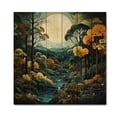 thumbnail image 3 of Designart "Emerald Canopy Bold Forest art painting VII" Landscapes Print on Natural Pine Wood, 3 of 5