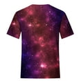 thumbnail image 6 of GUZYING Graphic Tees for Women Dressy Tops for Women Y2K Women's Starry Print Casual Fashion Short Sleeve Tops Blouse(Hot Pink,XL), 6 of 6