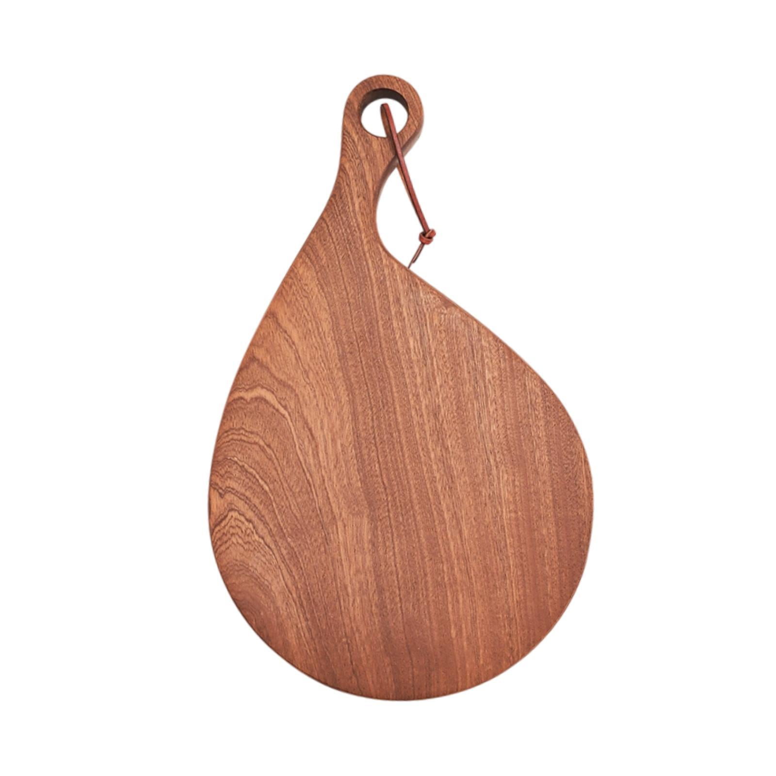 Wood Cutting Board Chopping Board Bread Board with Handle Durable Hardwood for Family Kitchen Use
