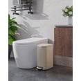 thumbnail image 7 of EuKer 2.6 Gal Slim Trash Can, Metal Garbage Can with Removable Inner Bucket and Soft Close Lid for Kitchen, Bathroom, Beige, 7 of 7