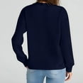 thumbnail image 4 of Resort Wear for Women 2025 Women's Solid Color Sweatshirt Women's Casual Solid Color Crew Neck Long Sleeve Pocket Pullover Sweatshirt, 4 of 5