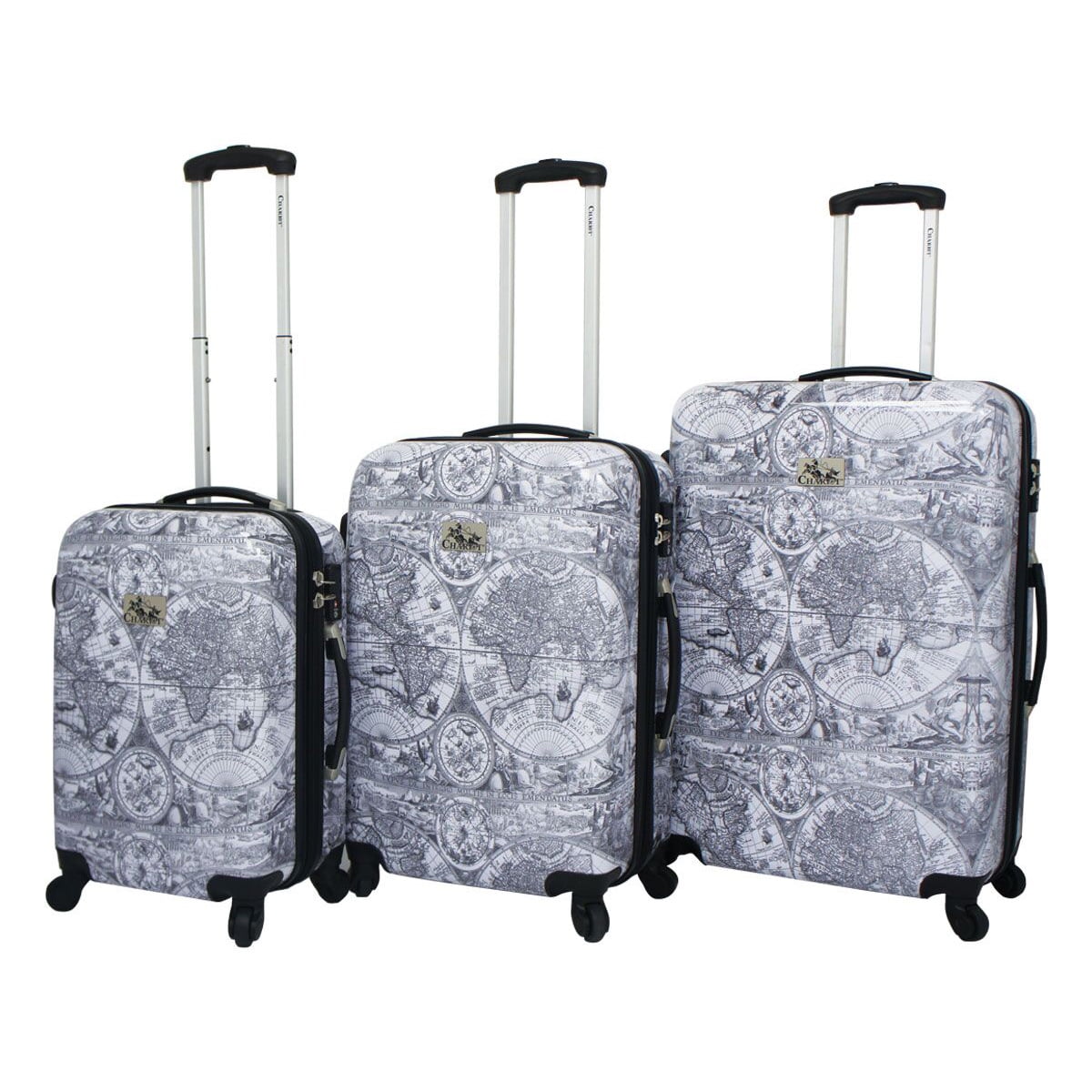One World 3Pc Luggage Set Black White Walmart