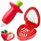thumbnail image 1 of Cortador de fresas, removedor de descorazonador de fresas, 2 piezas, utilizado para rebanadas de fresas, fresas para quitar pecíolos, 1 of 5