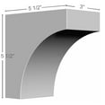 thumbnail image 2 of Ekena Millwork 3"W x 5 1/2"D x 5 1/2"H Stockport Bracket, 2 of 5