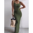 thumbnail image 5 of Women'S Summer Long Dress Casual Slip Slim Sleeveless Bodycon Maxi Dresses for Women Army Green S, 5 of 7