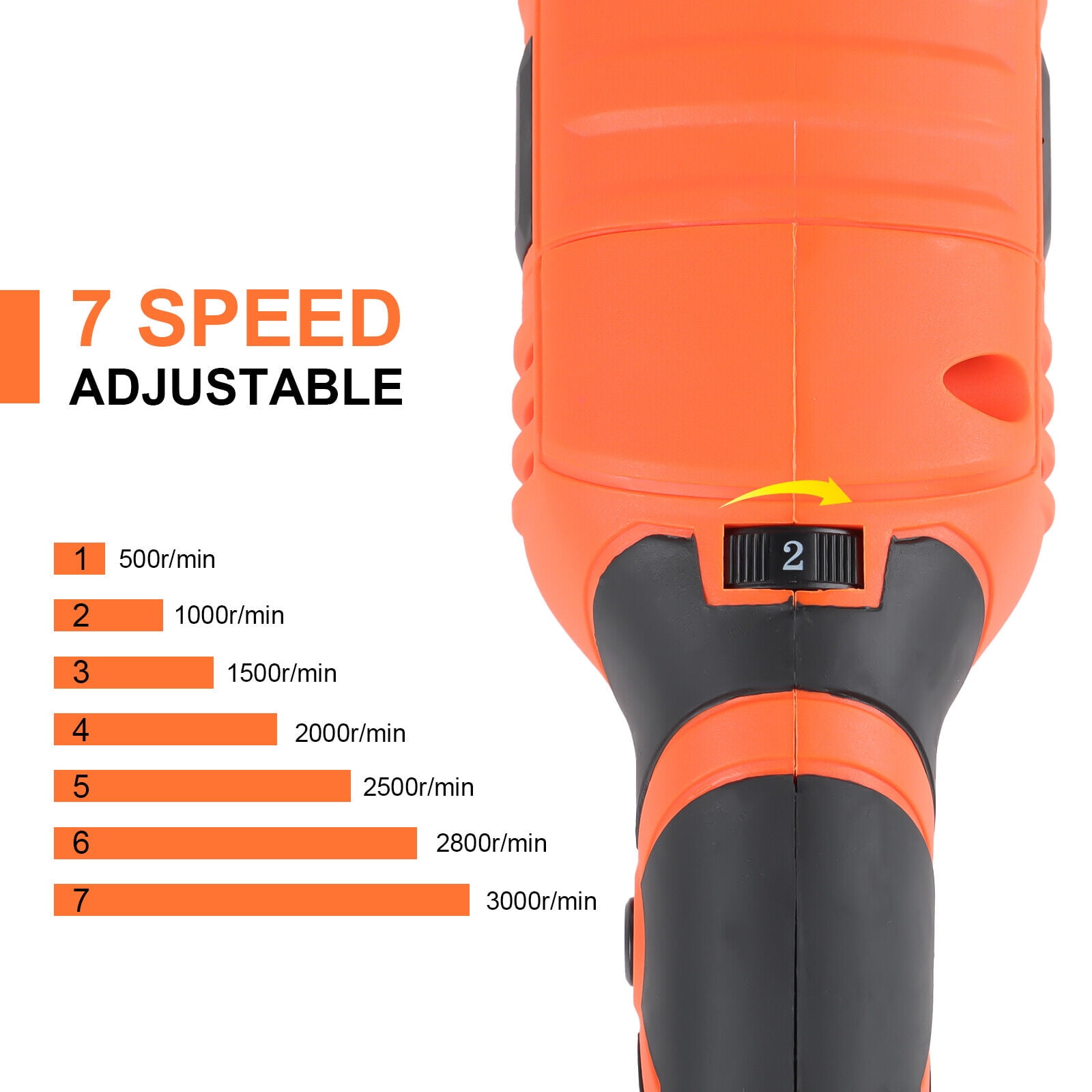 Autoez LHAZ-81DOG 7 in 1580W, 110V, Corded Electric Power Tool Polishers, 3000 RPM