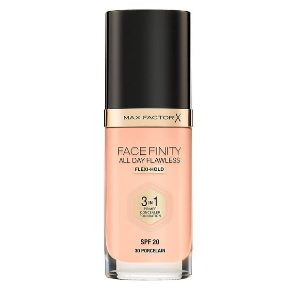 Cusco democratische Partij antenne Max Factor FaceFinity All Day Flawless 3 in 1 Foundation, Primer and  Concealer, SPF 20 Porcelain 30 - Walmart.com