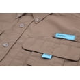 thumbnail image 3 of Men’s Tuna Waterproof Quick Dry UPF 50+ Nylon Short Sleeve Fishing Button Shirt (Khaki, S), 3 of 5