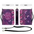 thumbnail image 5 of ZUXONGSY Butterfly Flower Print Bible Cover Case for Women Trust In The Lord Leather Bible Cover with Sturdy Handle Bible Protective with Detachable Strap Scripture Bag, XL, 5 of 7