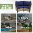 thumbnail image 4 of EAGLE PEAK Coastal Vista 2 Piece Patio Furniture Sets, Outdoor Sectional Patio Conversation Set Wicker Rattan Sofa Chair Set with Blue Cushion, 4 of 9